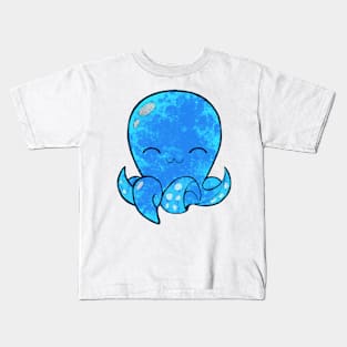 Cute blue octopus full color Kids T-Shirt